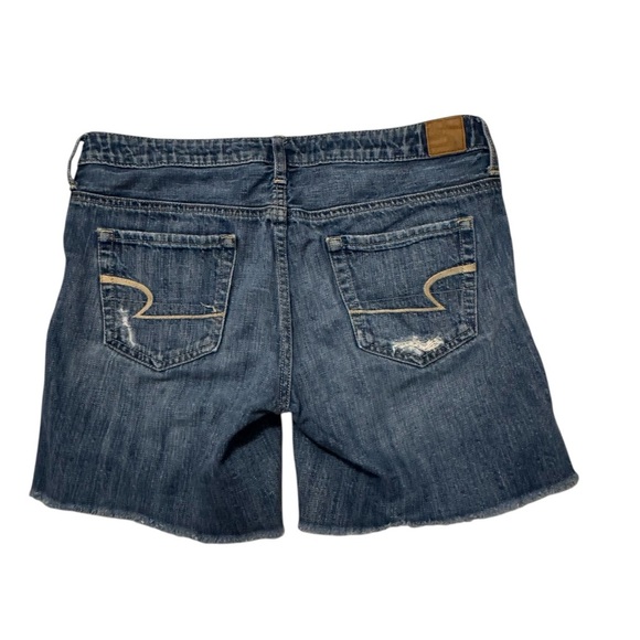 American Eagle Outfitters Dark Blue Jean Shorts - Picture 3 of 3